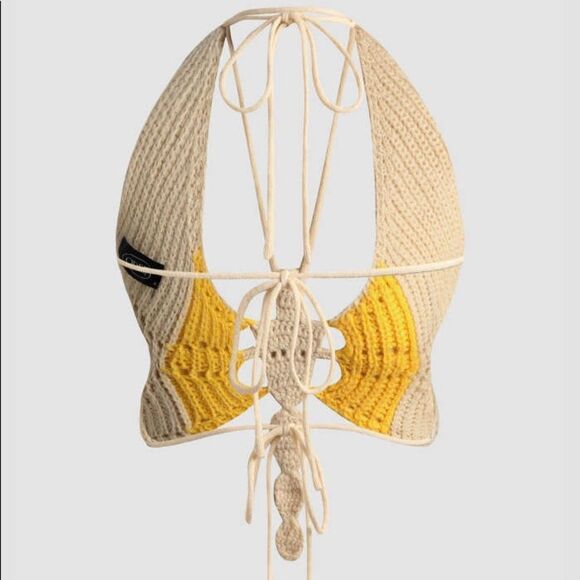 NWT Boho crochet halter top tank. Large - Picture 2 of 3